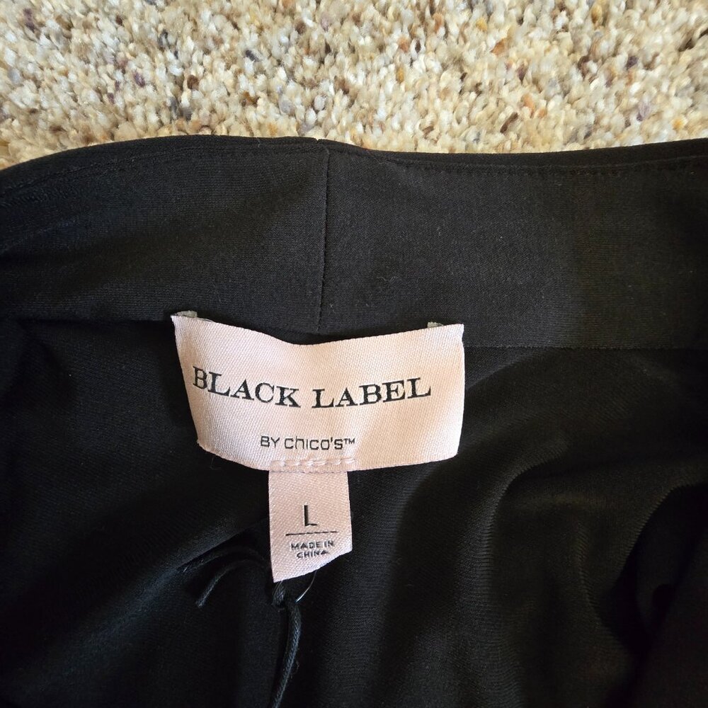 Chico's Black Label Pleat Cuff Top - Large - Black NWT - Picture 8 of 11